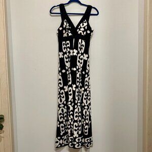 INC International Concepts Black & White Midi Dress Size Small